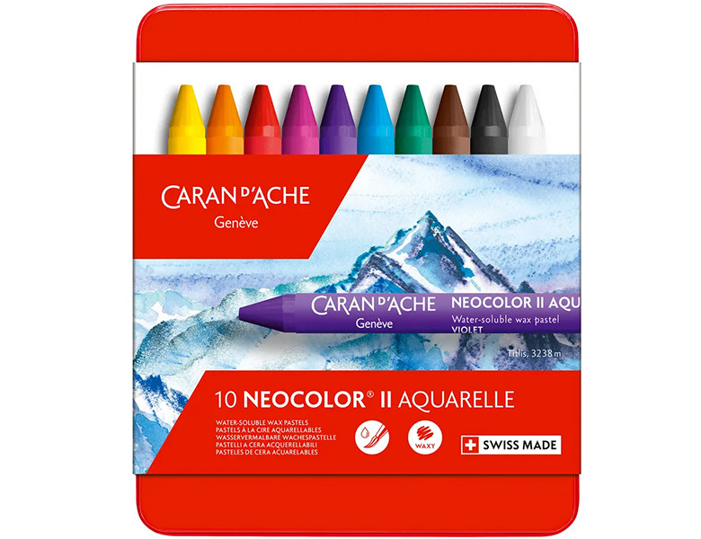 Caran d'Ache Wasserlösliche Wachsmalstifte Neocolor II 10 | Farbe & Kreide