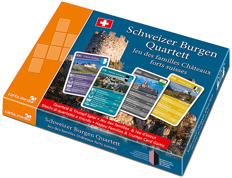 carta media Spiele Schweizer Burgen Quartett