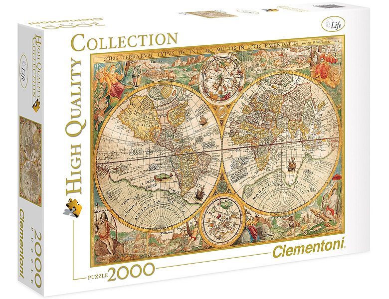 Clementoni Puzzle High Quality Collection Alte Landkarte 2000Teile