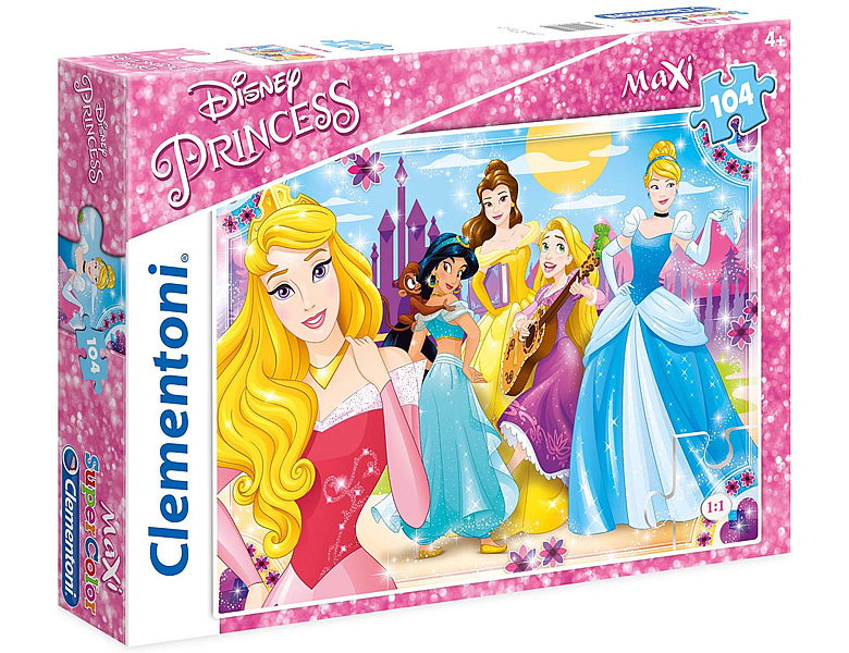 Clementoni Puzzle Supercolor Maxi Maxi Disney Princess 104XXL Puzzles