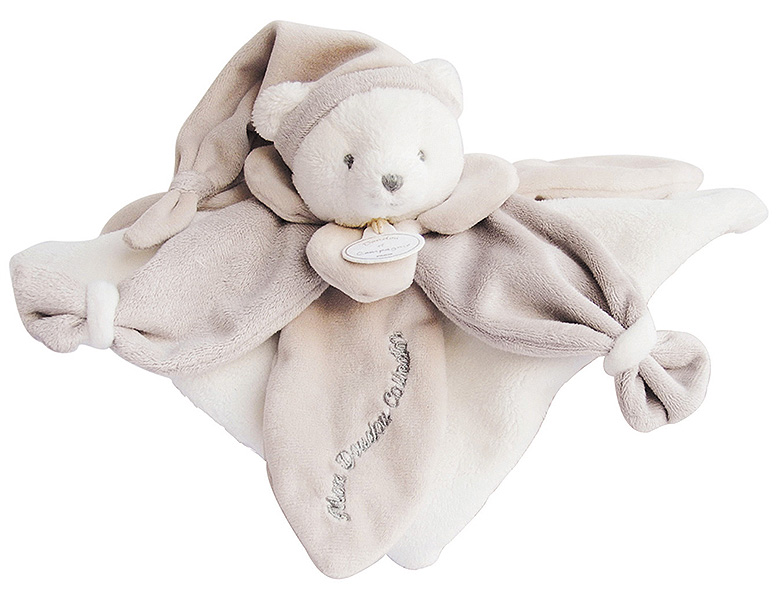 Doudou et Compagnie Schmusetuch Bär braungrau 24cm