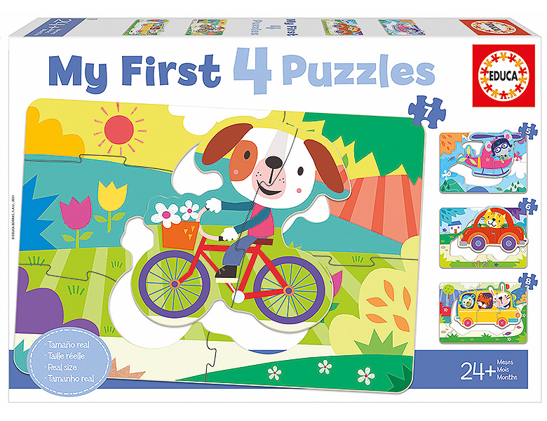 Educa Meine ersten Puzzles Fahrzeuge 5,6,7,8 | Kleinkind-Puzzle