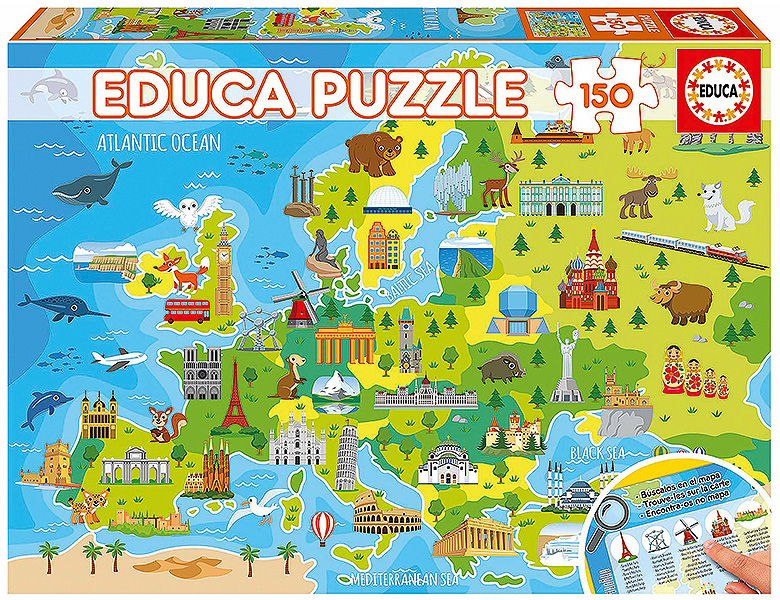 Educa Puzzle Europa Karte 150Teile | Puzzle 105-300 Teile
