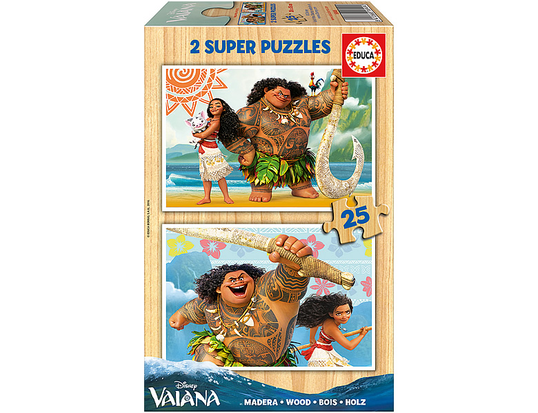 Educa Puzzle Disney Princess Vaiana / Moana 2x25 | Holzpuzzle