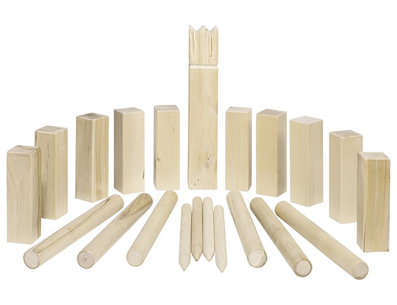 Small Foot Wikingerspiel Kubb Mit Zahlen - Outdoor Familienspiel Aus Holz Für Garten & Strand