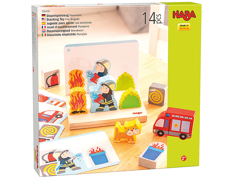 HABA Spiele Stapelspielzeug Feuerwehr | Kinderspiele