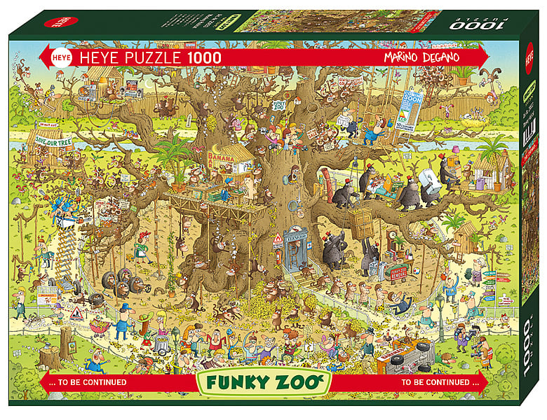 HEYE Puzzle Funky Zoo Monkey Habitat 1000Teile Puzzle 1000 Teile