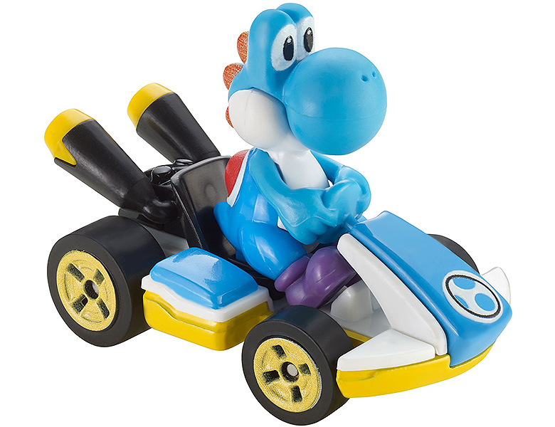 Hot Wheels Super Mario Die-Cast Light-Blue Yoshi 1:64