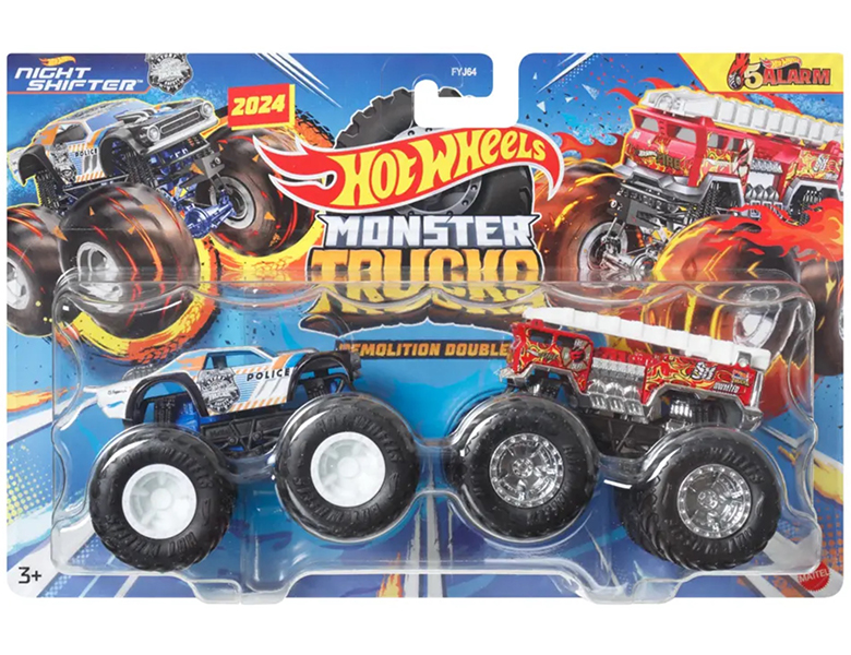 Hot Wheels Monster Trucks Night Shifter vs. 5 Alarm 1:64 | Spielzeugauto