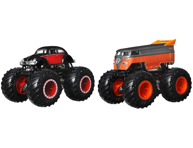 Hot Wheels Monster Trucks VW Drag Bus vs. VW Beetle 164 Spielzeugauto