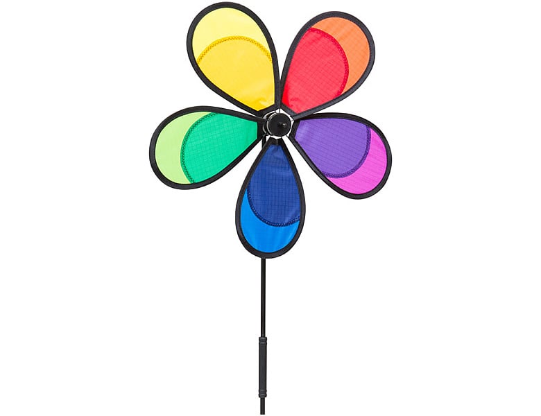 HQ Invento Windspiele Windrad Flower Fly Rainbow 30cm