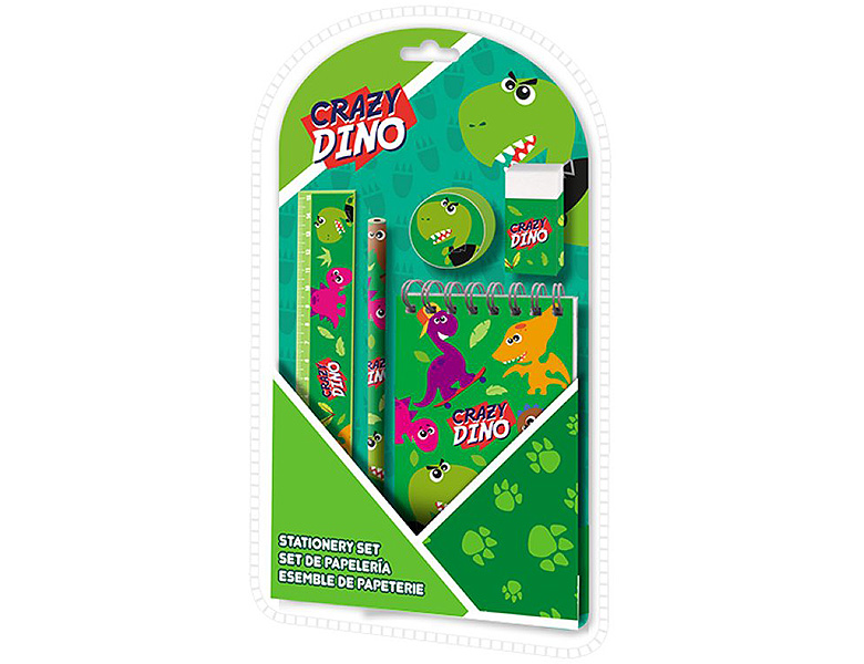 Kids Licensing Crazy Dino Schreibset 5Teile | Schule & Kindergarten