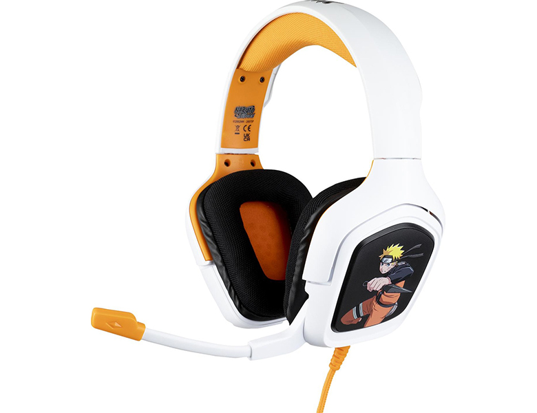 Konix Naruto Shippuden Gaming & Weiss/Orange Headset Naruto | Kopfhörer Audio