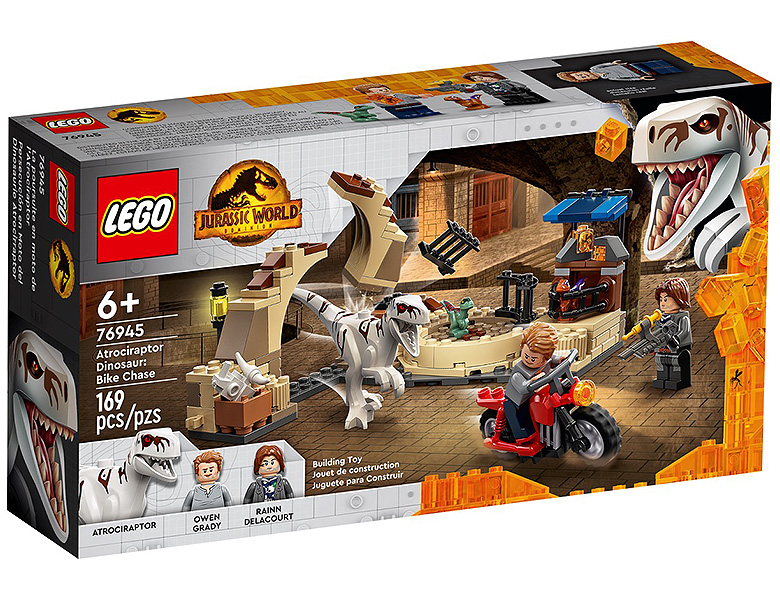 LEGO Jurassic World Atrociraptor: Motorrad-Verfolgungsjagd 76945