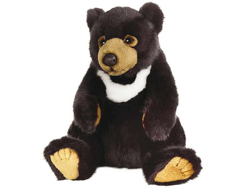 Lelly Plüsch National Geographic Asiatischer Schwarzbär Schwarz 26cm | Bären Plüsch