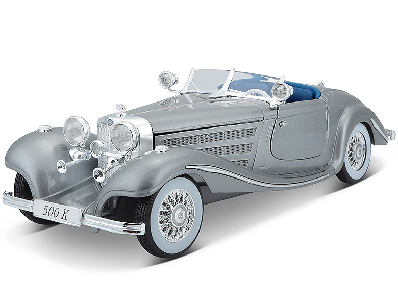 Maisto 1 18 Mercedes Benz 500k Roadster 1936 Grau Die Cast Modelle