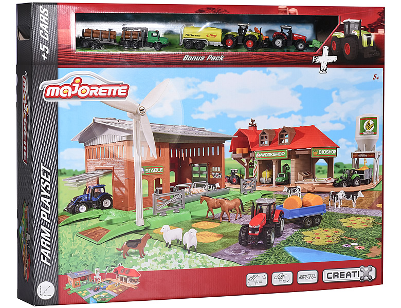 Majorette Creatix Bauernhof inkl. 5 Fahrzeuge