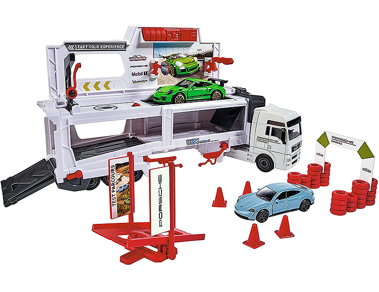 Coffret Majorette Porsche GT Truck Expérience - 1:64, Métal Avec Ouvrants, Neuf