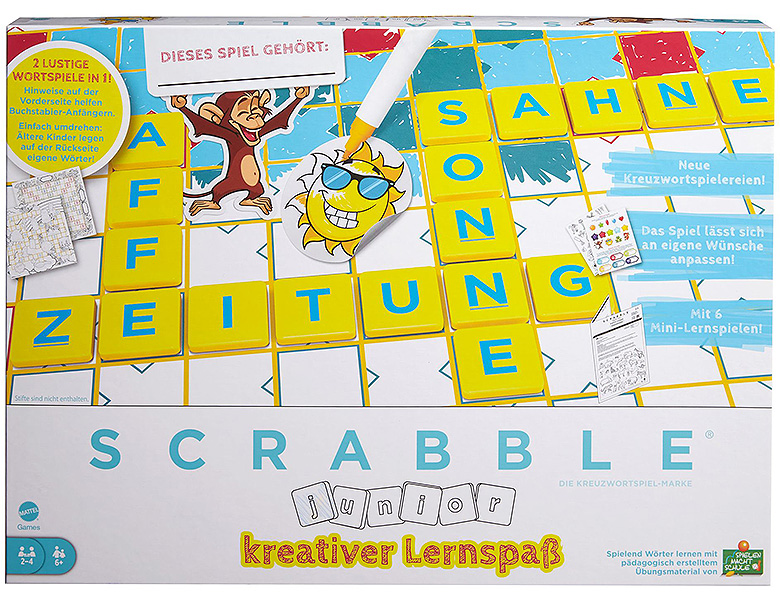 Mattel Games Scrabble Junior kreativer Lernspass D