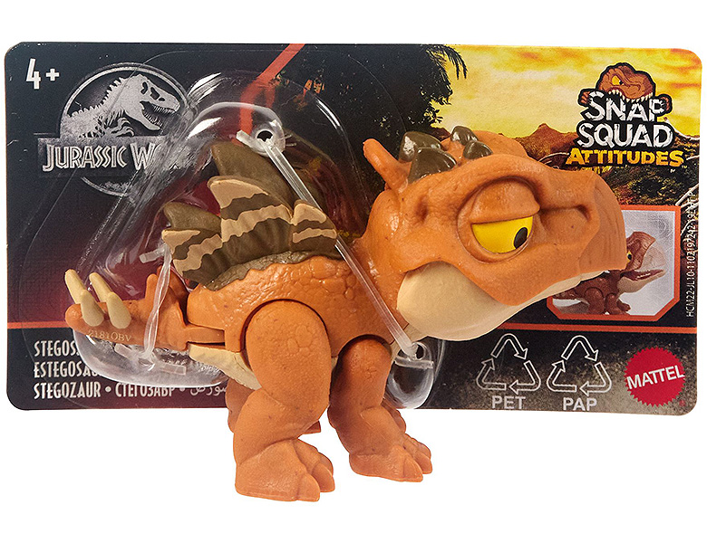 Mattel Jurassic World Schnapp-Dino Attitudes Stegosaurus | Dinosaurier