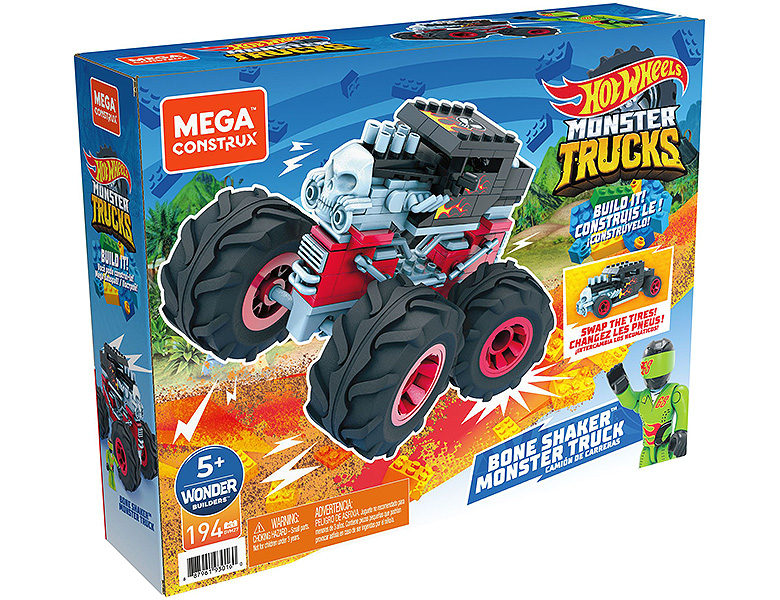 Mega Construx Hot Wheels Monster Trucks Bone Shaker 194Teile