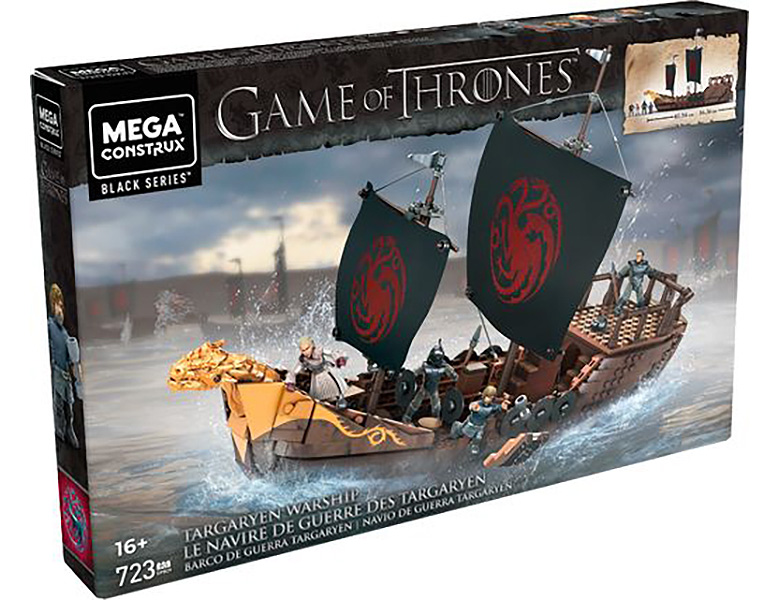 Mega Construx Probuilder Game of Thrones Targaryen Kriegsschiff 723Teile