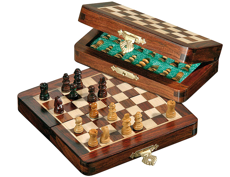 Magnetisches Schachspiel Aus Holz, 2-in-1 Schach-Da Produktbild-Vorschau 10