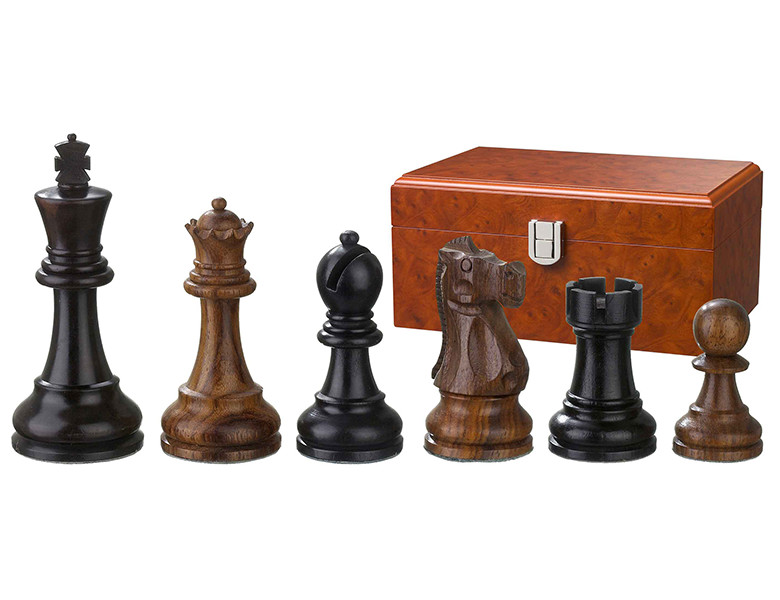 gewichtet Schachfiguren Staunton Königshöhe 95 mm schwarz
