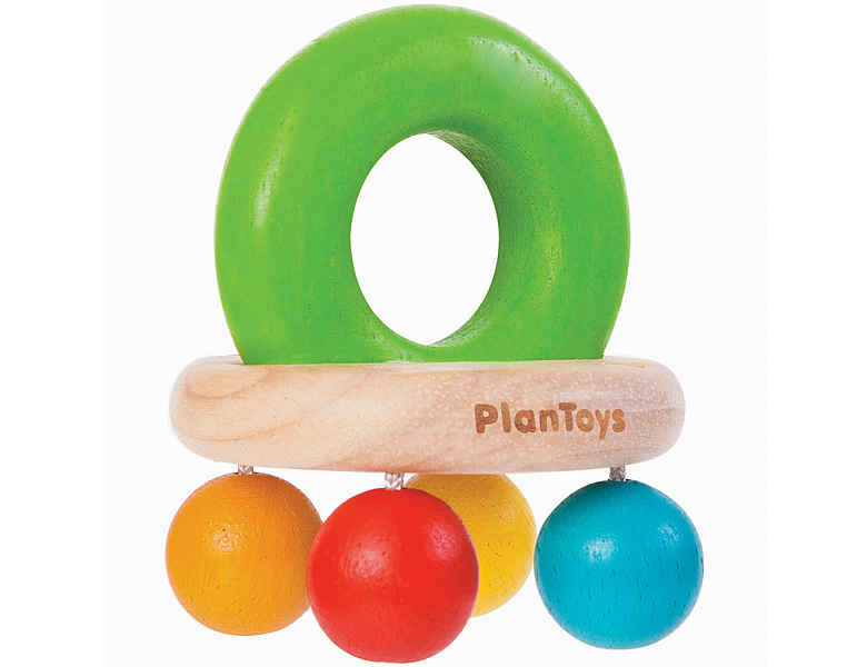 Plantoys Schlüssel Rassel aus Holz 