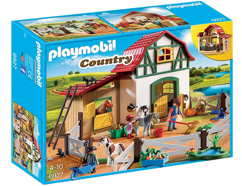 Playmobil 70518 Country Mobiler Hufschmied Reiterhof Pferde Pony Spielzeug-Set 