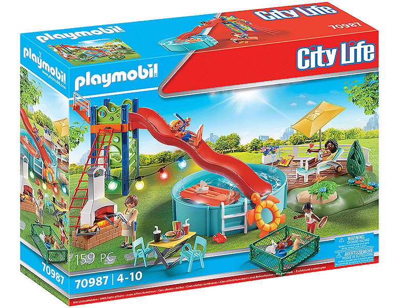 PLAYMOBIL City Life Poolparty mit Rutsche 70987