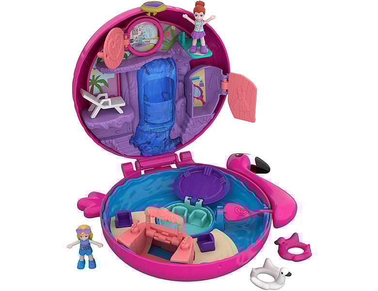 Polly Pocket Pocket World Flamingo-Schwimmring Schatulle