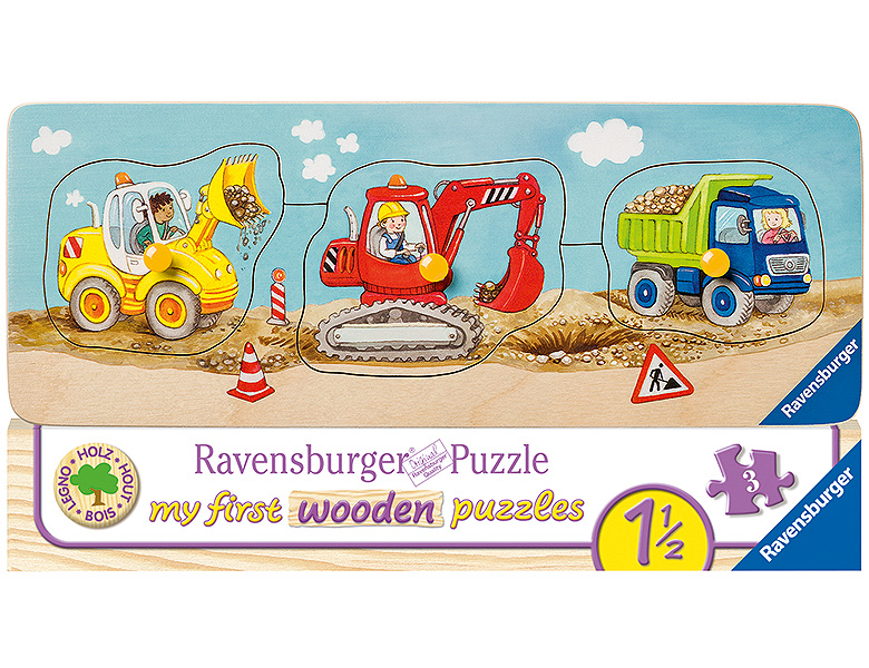 Ravensburger Puzzle Baufahrzeuge 3Teile | Kleinkind-Puzzle