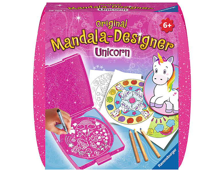 Ravensburger 29945 - Galop Mini Mandala-Designer – Kreativ-Set Mit Schablonen, Papier & Stiften, Für Unterwegs