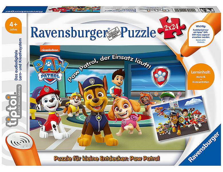 Ravensburger tiptoi Puzzle Paw Patrol, der Einsatz läuft 2x24