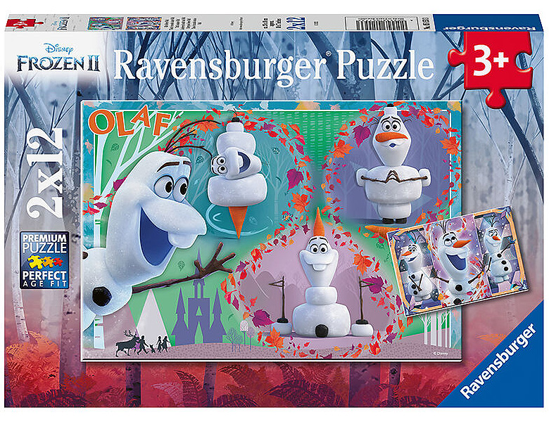 Ravensburger Disney Frozen Eiskönigin 2 2x12 Teile Puzzle Reise ins Ungewisse 