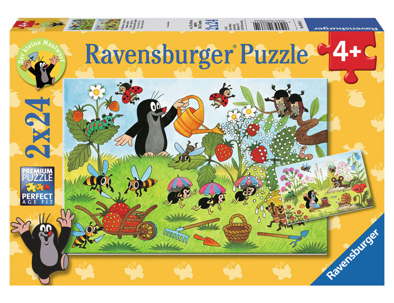 Ravensburger Puzzle Der Maulwurf im Garten 2x24 MehrfachPuzzle