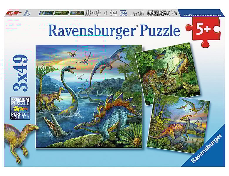 Ravensburger Puzzle Faszination Dinos 3x49