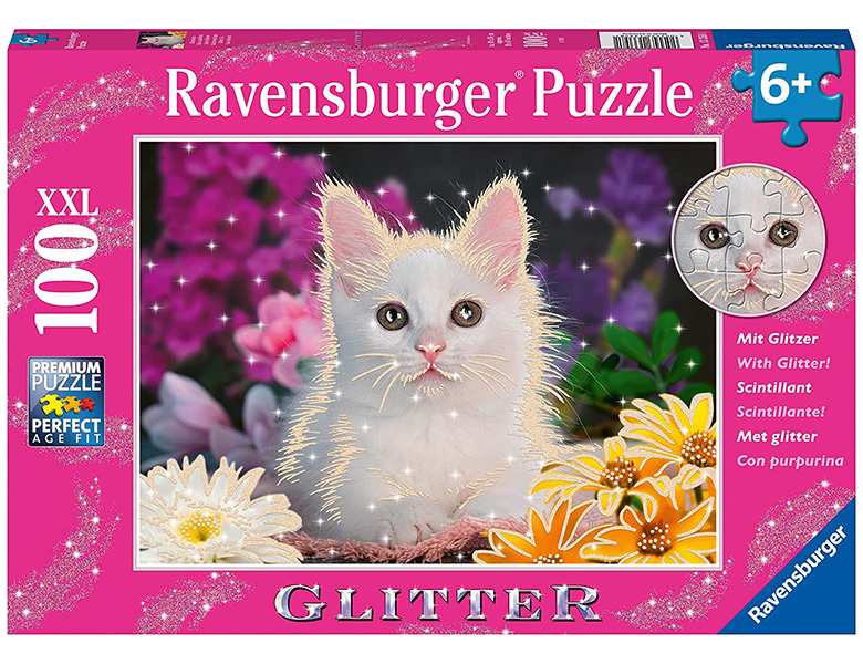 Ravensburger Puzzle Glitter Glitzerkatze 100XXL | Puzzles XXL-Teile