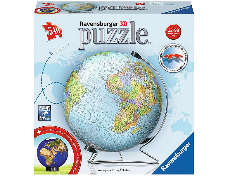 Ravensburger Puzzleball Globus Deutsch 540Teile