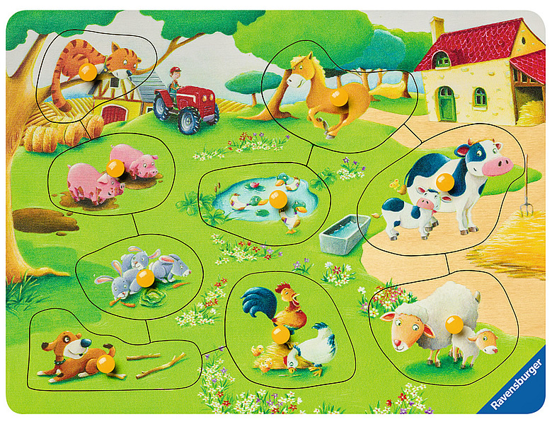 Ravensburger Puzzle Kleiner Bauernhof 9Teile | Holzpuzzle