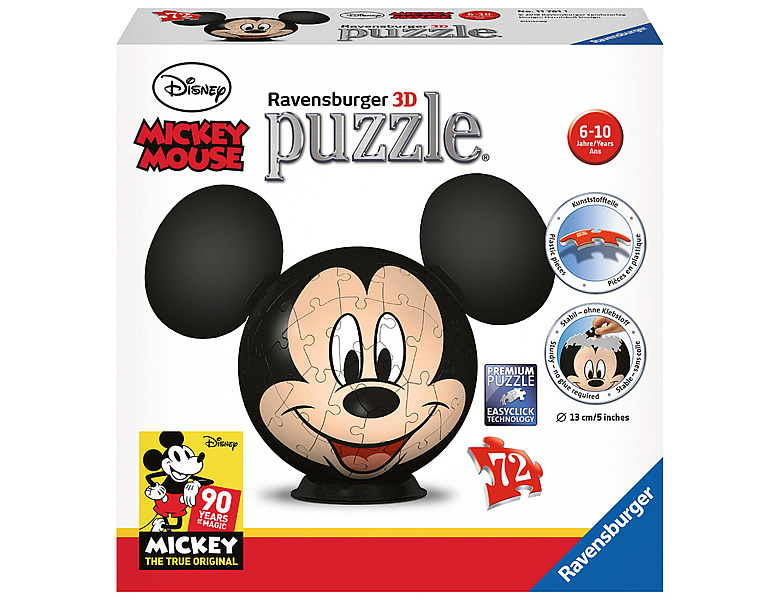 Ravensburger Puzzleball Mickey Mouse mit Ohren 72Teile