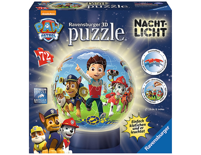 Ravensburger Puzzle Nachtlicht Paw Patrol 72Teile