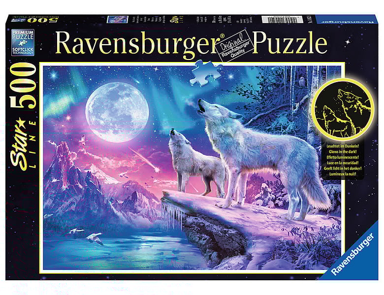 Ravensburger Puzzle Star Line Wolf im Nordlicht 500Teile Puzzle 500 Teile