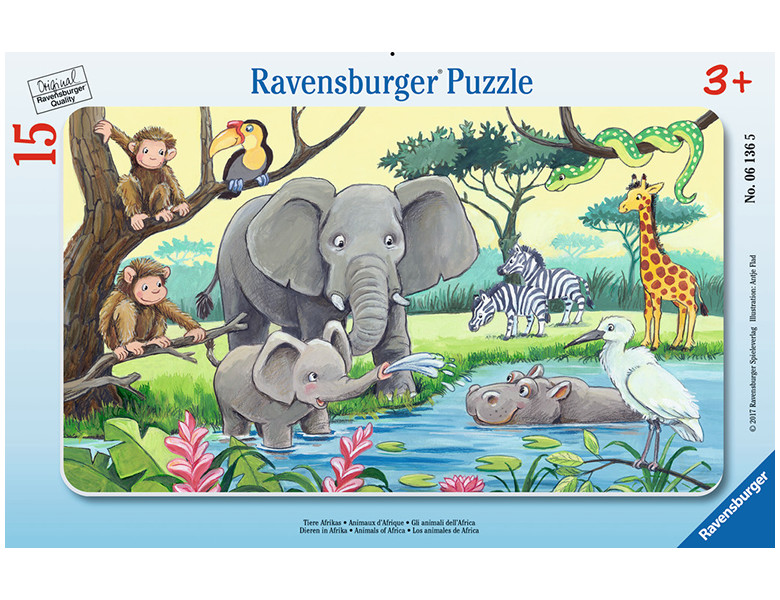 Ravensburger Rahmenpuzzle Tiere Afrikas 15Teile