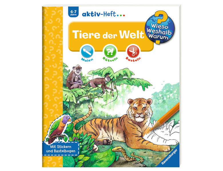 Ravensburger Wieso Weshalb Warum aktiv-Heft Tiere der Welt