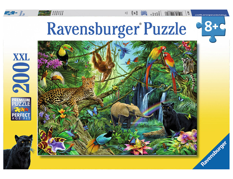Ravensburger Puzzle Tiere im Dschungel 200XXL