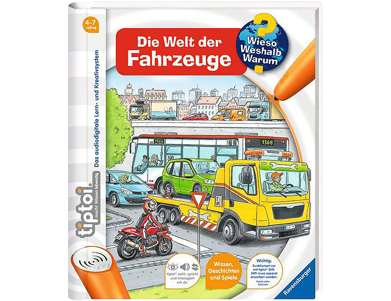 Ravensburger tiptoi Wieso Weshalb Warum Die Welt der Fahrzeuge Nr.12