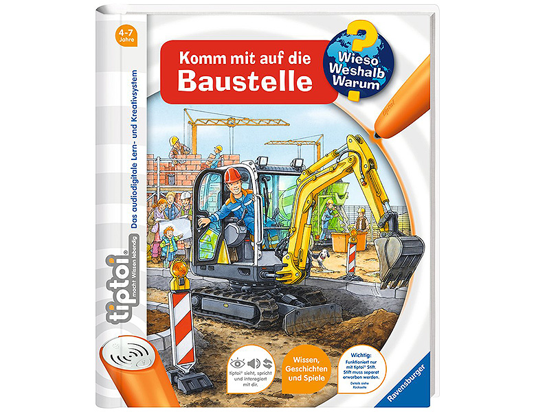 Ravensburger tiptoi Wieso Weshalb Warum Komm mit auf die Baustelle Nr.15