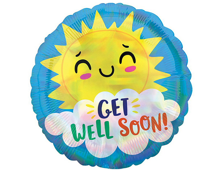 Riethmüller Folienballons Get Well Soon 43cm Kindergeburtstag